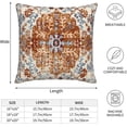 thumbnail image 2 of Boho Pillow Covers 18X18 Inch Set of 2 Bohemian Vintage Carpet Pattern Throw Pillow Covers Brown Blue Ethnic Rust Coral Floral Outdoor Decorative Pillow Case Cotton Linen for Home Sofa Living Room, 2 of 6