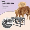 thumbnail image 6 of AVERYDAY Dog Food Stand for Large Medium Dogs, 4 Heights Adjustable Elevated Dog Bowl with 2 Stainless Steel Water Bowls, Raised Pet Bowls for Large Medium Breed, 6 of 11