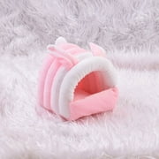 Cozy Hamster Bed Hedgehog Winter Nest with Cute Rabbit Ears Design for Guinea Pigs Hide Cave Hamster Cage Accessories