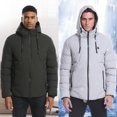 thumbnail image 4 of CVLIFE Men's Lightweight Padded Heated Jacket USB Heater Hunting Vest Boy Electric Heated Coat Hooded Heating Winter Clothes Thermal Outdoor Hoodies Heating Pad Outwear (Power Supply Optional), 4 of 8