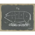 thumbnail image 2 of Babbitt, Gwendolyn 32x26 Gold Ornate Wood Framed with Double Matting Museum Art Print Titled - Pig on Burlap, 2 of 4