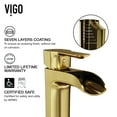 thumbnail image 5 of VIGO Concreto Stone Concrete Round Vessel Bathroom Sink in Gray with Niko Faucet and Pop-Up Drain in Matte Gold, 5 of 10
