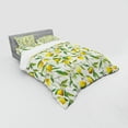thumbnail image 2 of Ambesonne Nature Bedding Set 4 Pcs, Lemon Woody Romantic, Queen, Fern Green Yellow White, 2 of 2
