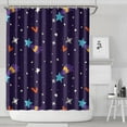 thumbnail image 2 of Space and Galaxy Aesthetic Shower Curtain Celestial Bathroom Decor Waterproof 84x72 Inch Star Moon Nebula Cosmic Design Machine Washable, 2 of 5
