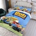 thumbnail image 3 of 3 Piece Bedding Set For Bob the Builder Duvet Cover Sets Comforter Cover Set Cute Super Soft Teens Bedding Set Kids Bedroom Gifts,1 Duvet Cover with 2 Pillowcases Twin, 3 of 6
