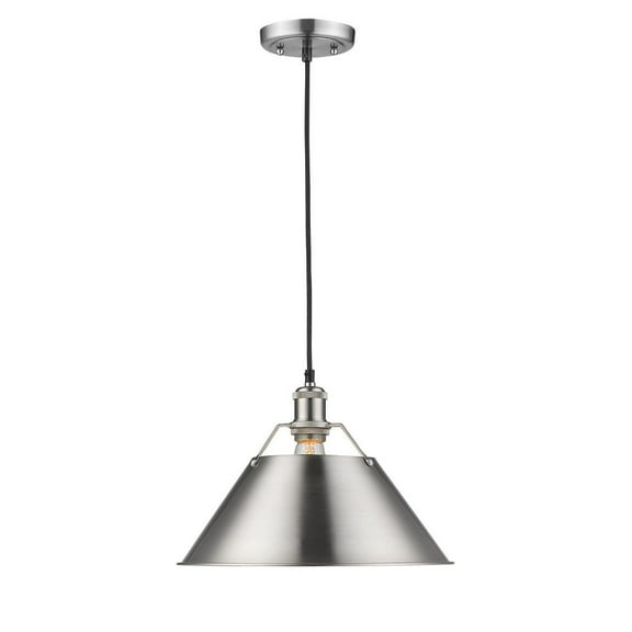 Yep by Golden Lighting Orwell 1-light 14in Pendant in Pewter