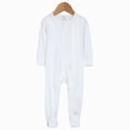 thumbnail image 2 of CAUYDY Preemie Girls Pjs Fall Winter Newborn Clothing for Boys Baby Long Sleeved Loungewear Unisex Infant Bodysuit 6 9 12 18 Months Sizes 0-3 Months,White, 2 of 9