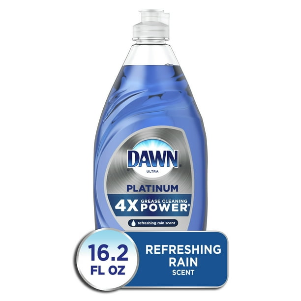 Dawn Platinum Dishwashing Liquid Dish Soap, Refreshing Rain Scent, 16.2