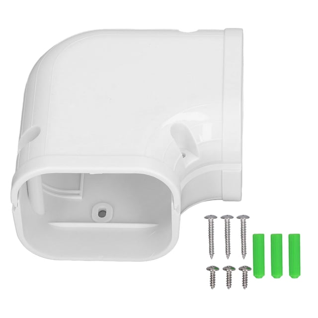 Cubierta De Línea De Codo Plano De 90 Grados, Cubierta De Línea De Codo Plano De Mini CA De PVC Para Aire Acondicionado De 1 A 2 Caballos De Fuerza