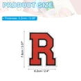 thumbnail image 2 of Uxcell Iron on Letter Patches, Chenille Letter Patches Embroidered Patch for Repairing Jeans Clothing Bags Hats Shirt Craft Alphabet R, 2 of 7