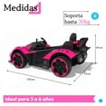 thumbnail image 3 of Montable Eléctrico The Baby Shop - go kart eléctrico, control remoto, 12v, luz, sonido Rosa -, 3 of 6