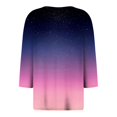 thumbnail image 5 of Towmus 3/4 Length Sleeve V Neck Womens Blouses Graphic Crew Neck T-Shirts Womens Shirts Under $6, 5 of 5