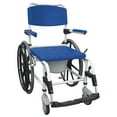 thumbnail image 1 of Aluminum Rehab Shower Commode Chair with 24 inch Rear Wheels, 1 of 1