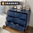 thumbnail image 5 of Boyel Living Modern Blue Nightstand with 3 Drawers, End Table Nightstands Wood Bedside Table for Bedroom Living Room, 5 of 6