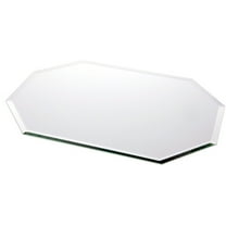 Plymor 13" x 18" Long Octagon, 5mm Thick Beveled Glass Mirror, Pack of 12