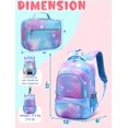 thumbnail image 2 of Mochila BLUEFAIRY para niñas con diseño de sirena, 17 pulgadas, con set de lonchera, 2 of 9