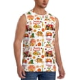 thumbnail image 2 of Fotbe Fall Farm Pumpkin Men's Camiseta sin Mangas Estampada para Hombres, Playera Casual para Gimnasio, Entrenamiento, Playa-X-Large, 2 of 7