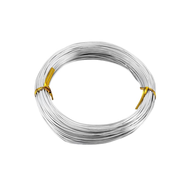 Jumpingount Rollo de alambre de aluminio, brazalete de 1mm, pendientes, joyería, decoración casera, adorno, accesorios para hacer DIY Ropa, zapatos y accesorios Miscelánea Plata Jumpingount AP015414-07