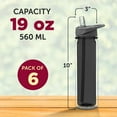 thumbnail image 5 of Tritan Sports Bottles with Straw 19 oz. Set of 6, Bulk Pack - Great for Gym, Hiking, Cycling, Camping, Backpacking, School - Charcoal, 5 of 5