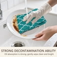 thumbnail image 7 of 4 Pcs Funny Kitchen Towels,Teal Geometric Quatrefoil Pattern Microfiber Dish Towels,Kitchen Tea Towels,Kitchen Towel Set (18" X 26"), 7 of 7