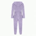 thumbnail image 4 of Towmus Women Onesies Fluffy Fleece Jumpsuits Sleepwear Plus Size Hooded Sets Pajamas Adult Winter Warm Pajamas Homewear Christmas with Pockets, 4 of 8