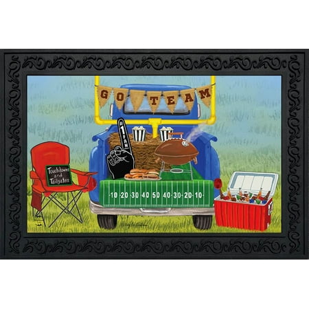 Tailgate Truck Summer Doormat Football Sports Indoor Outdoor 18  x 30  Briarwood Lane Measures approximately 18  x 30  and made to fit the Briarwood Lane Rubber Mat Tray. Add a colorful  welcoming touch of the season to your home and garden with a doormat from Briarwood Lane. Our original artwork printed on polyester material with a non-slip rubber backing. Mat tray sold separately. About The Manufacturer: Proudly based in Southern New Jersey  Briarwood Lane has been a leader in the design and manufacturing of premium quality home and garden decor since 2014. Our cheerful  affordable and weather-resistant seasonal products feature exclusive artwork from America’s finest artists and are carefully crafted to last all season.