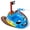 Blue, variant on SUNRAD Kids Inflatable Pool Floats, Pirate Ship Print Pool Toys with Water Gun, Summer Outdoor, Beach, Birthday Gift for Kids Age 3-8（Blue）