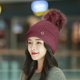 thumbnail image 5 of Gorro de lana de bola de pelo cálido con protección para los oídos de punto de lana de doble capa para mujer Fridja nalpqowj1807, 5 of 9