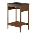 thumbnail image 4 of Sink Vanity Cabinet, Walnut Black, Wood, Mid Century Hotel Bedroom Bathroom, Modern Contemporary HB36401, 4 of 9
