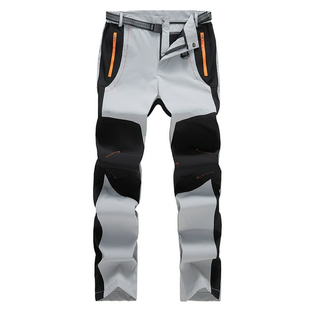 Leodye Pantalon de Travail à la Mode et Confortable pour Hommes Cargo Tactique Ripstop Imperméable Léger pour Randonnée en Plein Air avec Poches Gris G(L)