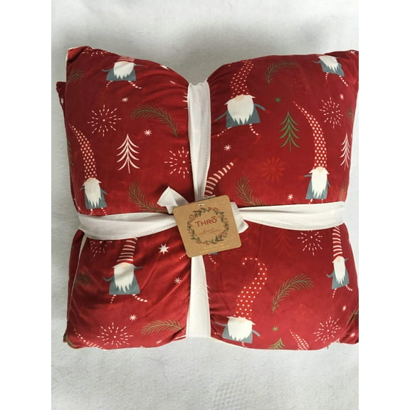 Christmas Gnome Themed Super Comfortable Set of 2 Pillows