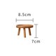 thumbnail image 5 of Soporte para macetas de madera - Taburete alto para balcón - Estante redondo para interiores y exteriores (8x8x7cm), 5 of 5