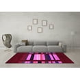 thumbnail image 3 of Ahgly Company Indoor Rectangle Abstract Pink Contemporary Area Rugs, 3' x 5', 3 of 4