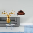 thumbnail image 2 of Escultura de cabeza de ciervo de resina bohemia, decoración de pared coleccionable para oficina y hogar con sofá en miniatura, modelo de silla, acceso, 2 of 8