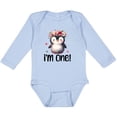 thumbnail image 3 of Inktastic Babys First Birthday Penguin 1 Year Old Girl Girls Long Sleeve Baby Bodysuit, 3 of 5