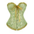 thumbnail image 1 of Women's Lace Up Boned Overbust Corset Bustier Lingerie Bodyshaper Top Princess corset - Green, 1 of 5