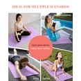 thumbnail image 7 of Purple Pink Yoga Towel for Hot Yoga Non Slip, Geometric Vertical Striped Solid Rainbow Yoga Mat Towel Absorbent Yoga Sweat Towels Microfiber Hot Yoga Blanket for Bikram Pilates 26"x70", 7 of 7