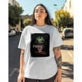 thumbnail image 3 of Women's Graphic T-Shirt White 4XL Women's Tops Funny Girl Portrait Crew Neck Short Sleeve Shirts for Women, 3 of 3