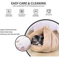 thumbnail image 4 of Cama para mascotas súper cálida, saco de dormir acolchado para gatos y perros pequeños Xz001 (s: 50 * 37 * 29 cm, albaricoque), 4 of 4