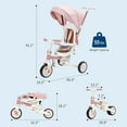 thumbnail image 2 of 7-in-1 Foldable Baby Tricycle with Adjustable Parent Handle – Toddler Trike with Safety Harness, Wheel Brakes & Removable Canopy for Boys & Girls, 2 of 7