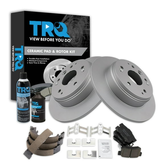 TRQ Rear Brake Pad & Rotor Kit BKA34994 Fits Select 2003-2011 Honda Element , 2004-2008 Acura TL
