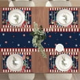 thumbnail image 6 of Linen Watercolor Red White and Blue Poppies Stars Patriotic Placemats Set of 4 4th of July Memorial Day Veterans Day Patriotic Decoration and Supplies for Home, 6 of 6