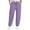 Purple, variant on qucoqpe Women’s Pleated Sweatpants with Pockets Loose Fitting Elastic Waist Casual Joggers Solid Color Wide Leg Trousers