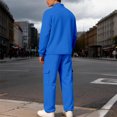 thumbnail image 5 of CONROSES Mens Sweatsuits 2 Peice Set Casual Sweat Suit for Men Half Zip Solid Long Sleeve Sweatshirts Joggers Fall Winter Athletic Jogging Track Suits, 5 of 9