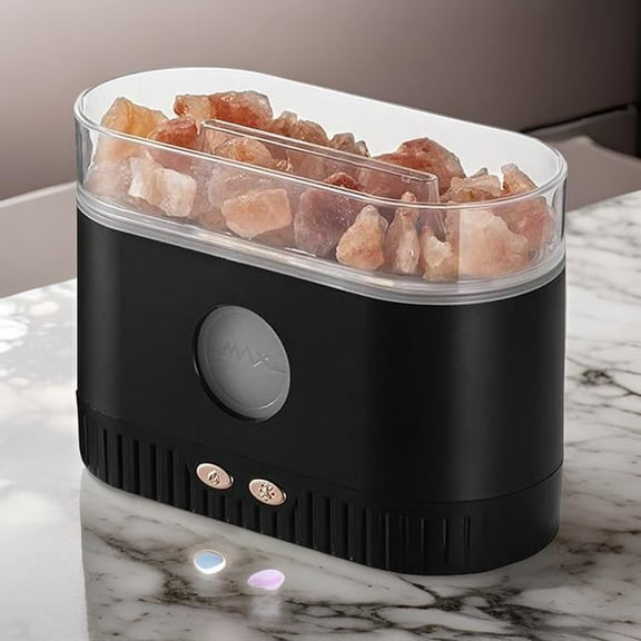 Aromatherapy Essential Oil Diffuser, Himalayan Pink Salt Therapy, 200ml Ultrasonic Cool Mist Humidifier for Home, Bedroom, and Yoga, 3-in-1 Himalayan Salt Lamp Diffuser with Seven Color Lights