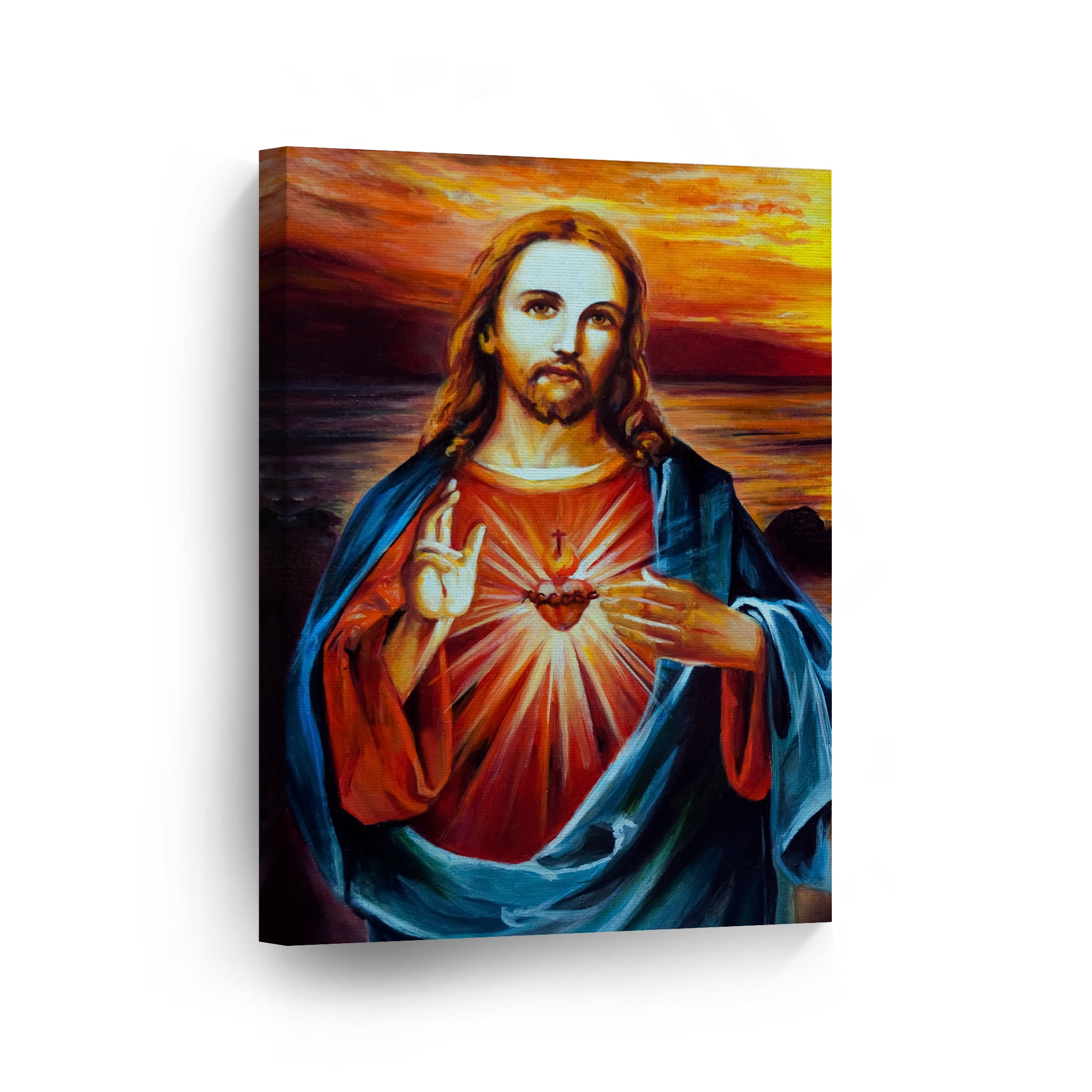 Sacred Heart Jesus Canvas Giclee Print Unframed Picture Home Decor Wall Art 