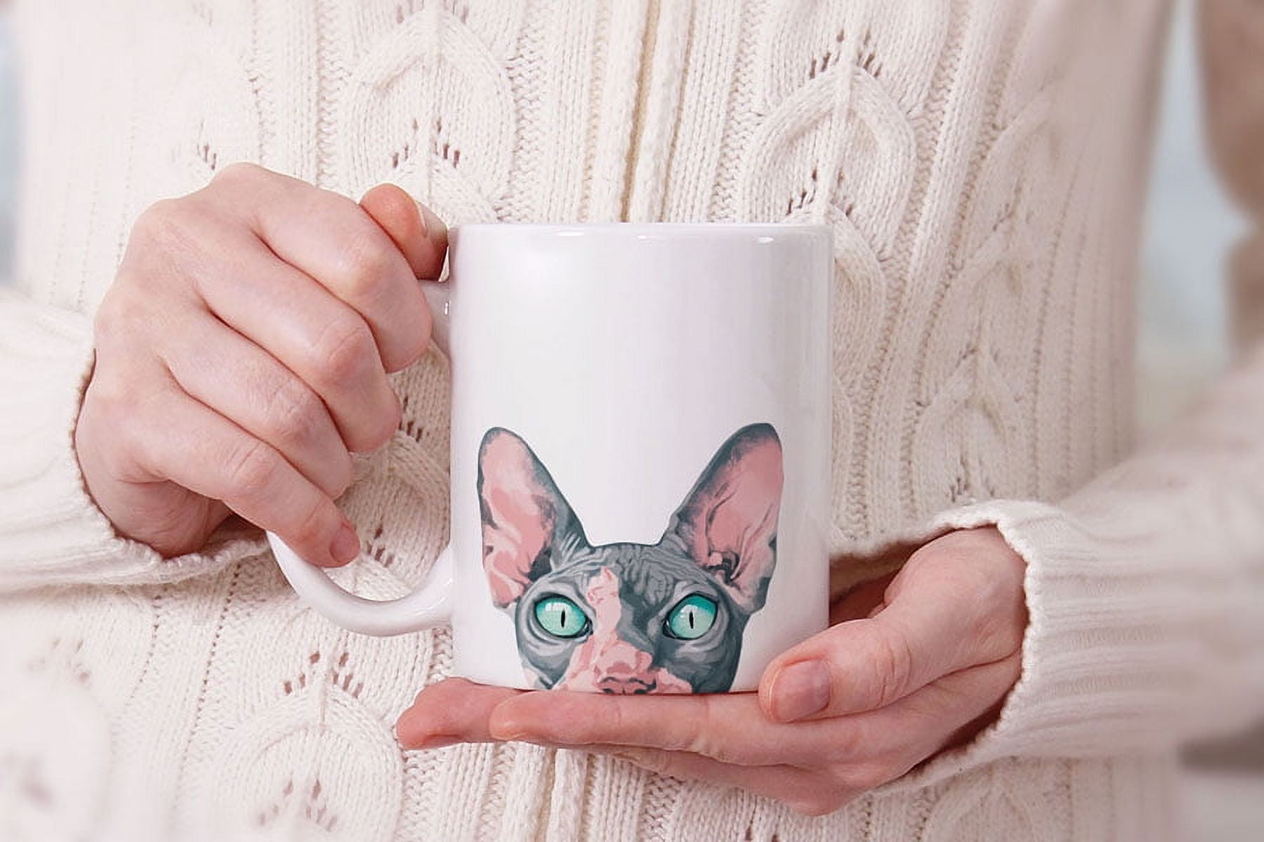 Sphynx Cat Pharaoh Ceramic Mug, Sphynx Mom tea cup