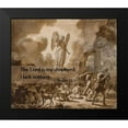 thumbnail image 2 of ArtsyQuotes 23x20 Black Modern Framed Museum Art Print Titled - Bible Verse Quote Psalm 23:1, Adriaen van de Velde, The Angel Appearing to the Shepherds, 2 of 5