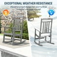 thumbnail image 6 of Hidpriva 1PC Outdoor Rocking Chair,HDPE Oversized Rocking Chairs for Lawn,Porch,Backyard,Indoor and Garden, Gray, 6 of 6