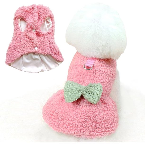Vestido de Algodón Tipo Nieve y Hielo para Mascotas Vestidos para Perros y Gatos